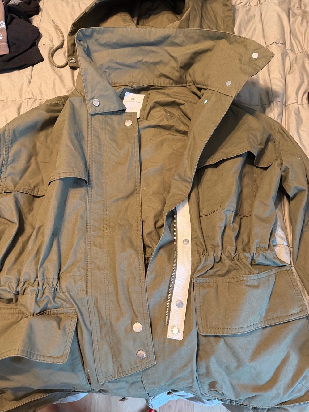 GAP x Victoria Beckham women’s Olive Green Hooded Utility Jacket